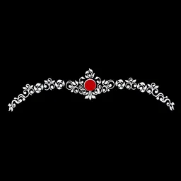 Comet Busters Reusable Bengali Bridal Bindi- White & Red-56