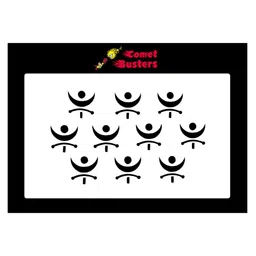 Comet Busters 10 Pcs Black Crescent Shaped Solid Bindi-7