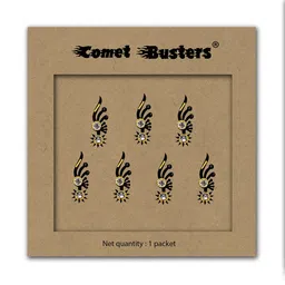 Comet Busters Set of 7 Traditional Bindis - Metallic-68