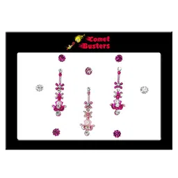 Comet Busters 10 Pcs Stone Studded Bindi - 3 Pc Large Bindi & 7 Pc Small Bindi-2