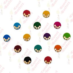 Comet Busters Multicoloured Embellished Reusable Designer Bindis - 14 Pcs-55