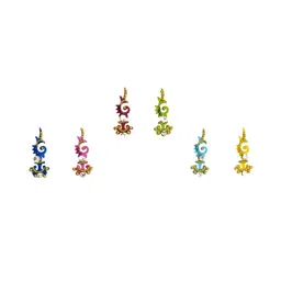 Comet Busters Pack Of 6 Multicoloured Traditional Designer Bindis-22