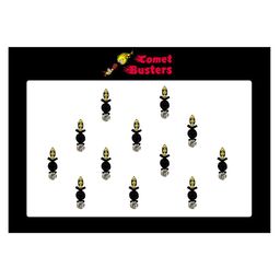 Comet Busters Black Embellished Handcrafted Beautiful Traditional Designer Bindis - 12 Pcs-3