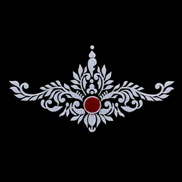 Comet Busters Embellished Reusable Traditional Bindi - White & Red-15