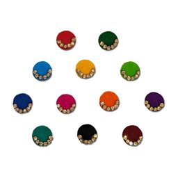 Comet Busters Set of 12 Reusable Bindis - Multicolored-15
