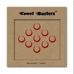 Comet Busters Red Crescent Shaped Reusable Designer Bindis - 9 Pcs-41