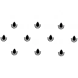 Comet Busters Black Traditional Designer Bindis-53