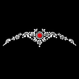 Comet Busters Reusable Bengali Bridal Bindi- White & Red-43