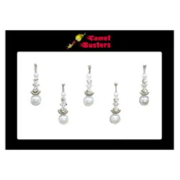 Comet Busters White Pack Of 5 Traditional Designer Bindis-25