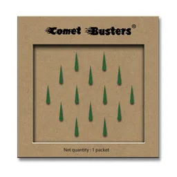 Comet Busters Green Handcrafted Beautiful Traditional Designer Bindis - 14 Pcs-15