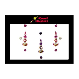 Comet Busters Stone Studded Ethnic Bindis - 3 Pcs-0