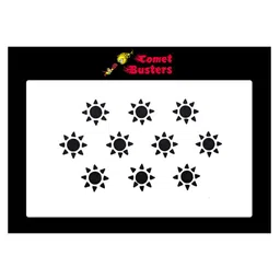 Comet Busters 10 Pcs Black Floral Shaped Solid Bindi-4