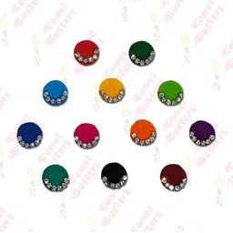 Comet Busters 12 Pcs Embellished Reusable Designer Bindis - Multicoloured-32