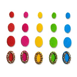 Comet Busters Set of 20 Traditional Bindis - Multicoloured-53