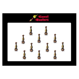 Comet Busters Black Embellished Handcrafted Beautiful Traditional Designer Bindis - 12 Pcs-47