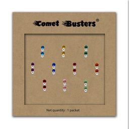 Comet Busters Multicoloured Embellished Reusable Designer Bindis - 10 Pcs-7