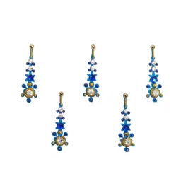 Comet Busters Pack Of 5 Blue Handcrafted Traditional Designer Bindis-45