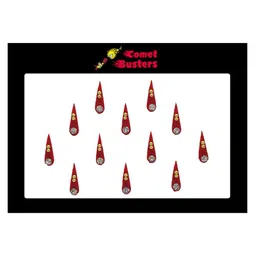 Comet Busters Red Embellished Handcrafted Traditional Designer Bindis - 12 Pcs-37