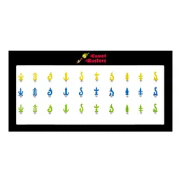Comet Busters Multicoloured Reusable Designer Bindis - 30 Pcs-38