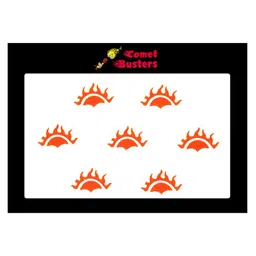 Comet Busters Orange Half Sun Traditional Bindis - 7 Pcs-44