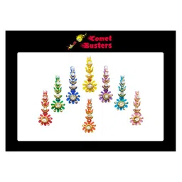 Comet Busters Multicolored Pack Of 8 Traditional Designer Bindis-13