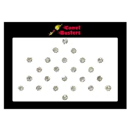Comet Busters Silver-Toned Traditional Designer Bindis-32