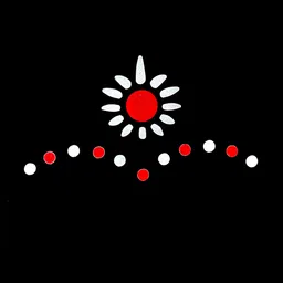 Comet Busters Traditional Bridal Bengali Wedding Bindi - White & Red-15