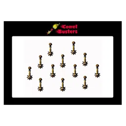 Comet Busters Black Embellished Handcrafted Beautiful Traditional Designer Bindis - 12 Pcs-56