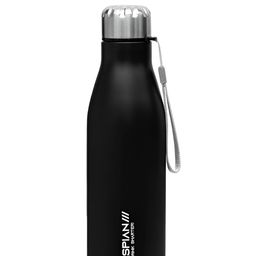 Caspian Black & White Single Stainless Steel Printed Single Wall Vacuum Water Bottle-57