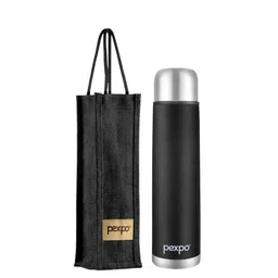 Pexpo Flamingo Knight Black Stainless Steel Flask Water Bottle-1L-image-18