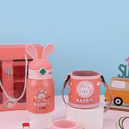 Little Surprise Box LLP Kids Pink Stainless Steel Water Bottle 550ml-11