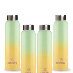 Speedex Lime Green Set of 4 Stainless Steel Solid Water Bottle-27