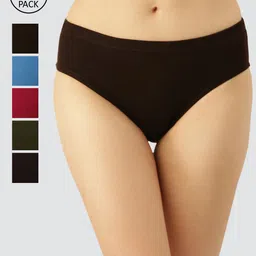 Dollar Missy Women Pack Of 6 Assorted Seamless Hipster Briefs-picture-58