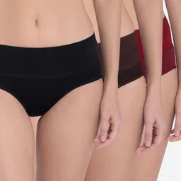 Red Rose Women Pack of 3 Solid Shaper Briefs-image-22