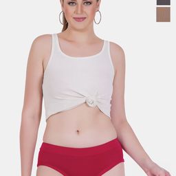 Reveira Pack Of 3 Low-Rise Assorted Hipster Briefs-picture-11