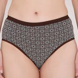 Berrys Intimatess Women Brown Printed Cotton Hipster Briefs-image-51