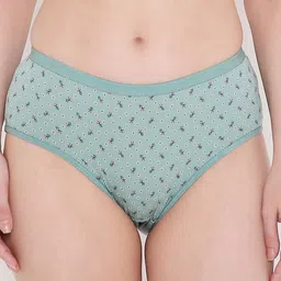 Berrys Intimatess Women Green Printed Cotton Hipster Briefs-image-60