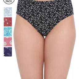 LYRA Women Pack Of 6 Assorted Printed Cotton Hipster Briefs-image-41