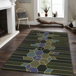 Sparrow world Lime Green Bohemian Anti-Skid Carpet-image-40
