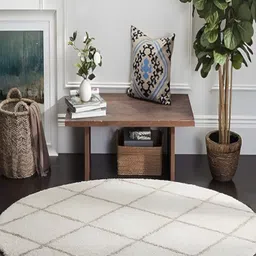 Shopgallery Off White Geometric Anti-Skid Carpet-image-64
