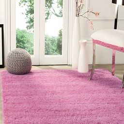 Shopgallery Pink Textured Anti Skid Rectangle Shaggy Carpet-6