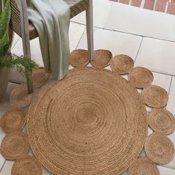 GRHAMOY Beige Textured Jute Carpet-14