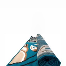 SANA CARPET Gold Toned & Blue Floral Printed Carpet-image-17