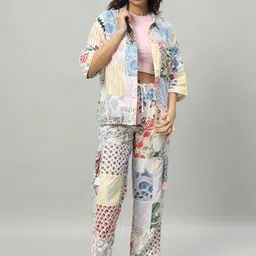 HANDICRAFT PALACE Printed Pure Cotton Shirt With Trousers Co-Ords-picture-19