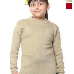 IndiWeaves Girls Pack of 3 Woollen Pullover Detail-6