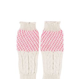 Bharatasya Kids White & Pink Patterned Hand Gloves-image-75