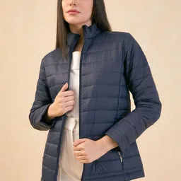 SALT ATTIRE Mock Collar Puffer Jacket-12