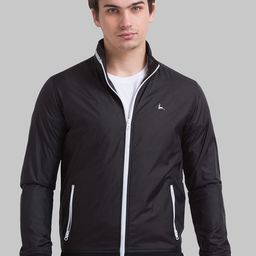 Parx Men Black Crop Bomber Jacket-image-0