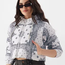 The Souled Store Paisley Printed Lightweight Crop Puffer Jacket-image-39