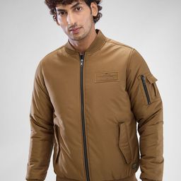 SPYKAR Men Solid Bomber Jacket-image-11